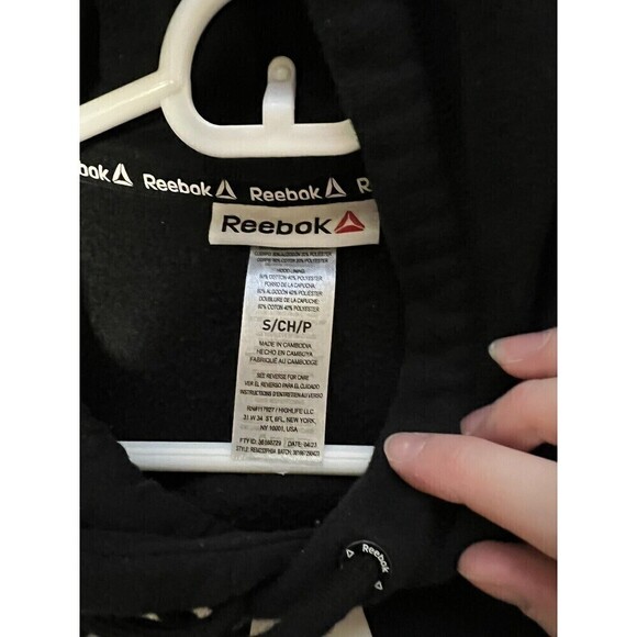 Reebok Men's Active Fleece Hoodie Size S Black - Picture 4 of 4
